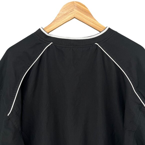 Badger Sport Windbreaker Pullover Jacket Mens Black Embroidered Long Sleeve Sz L - Picture 4 of 11